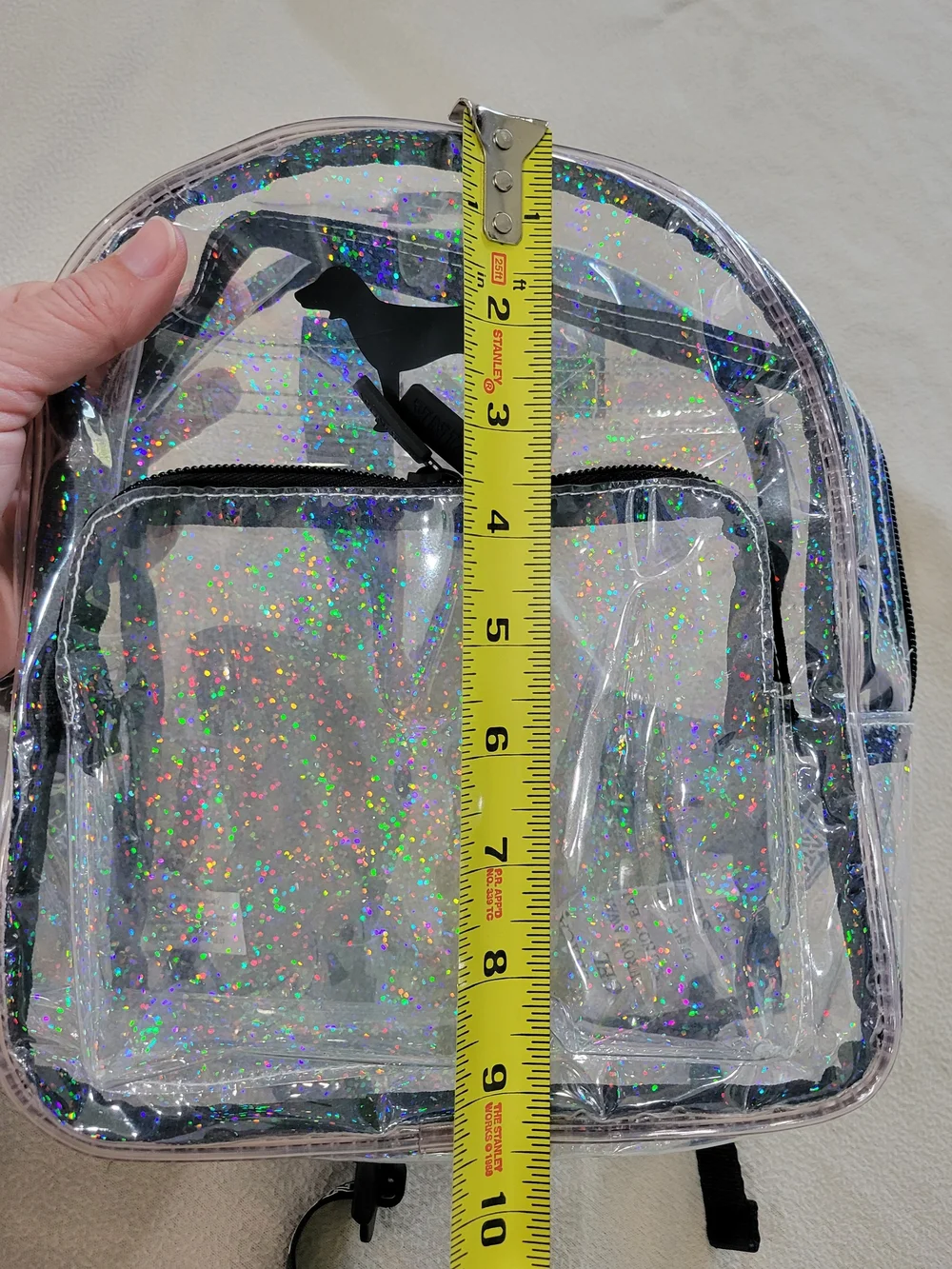 Clear Holographic Backpack with Black Logo - PINK Victoria's Secret